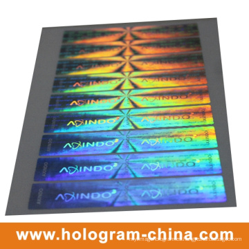 Etiqueta de holograma láser 3D Anti-Fake de seguridad plateada